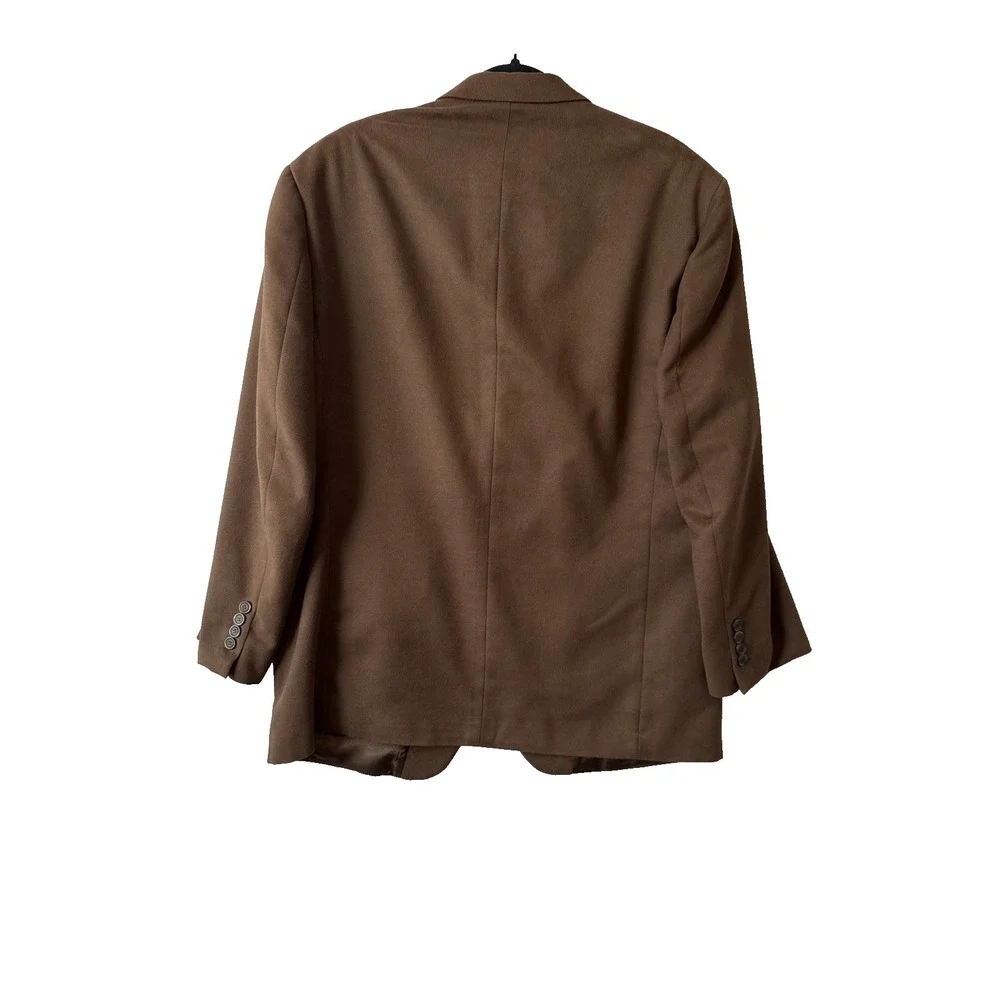Gianfranco Ruffini Italy Faux Suede Brown 3 Button Blazer Jacket‎ Men's 44R